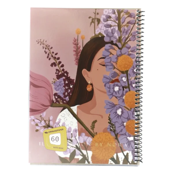 IMG_6473 دفتر انيمه دخترانه سيمی طلقی 60 برگ - Image 1