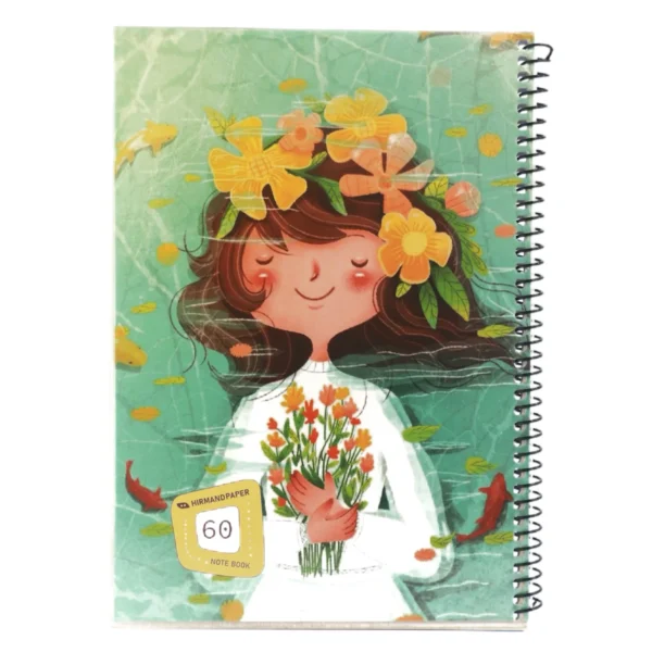 دفتر انيمه دخترانه سيمی طلقی 60 برگ - Image 15