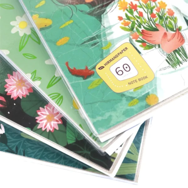 دفتر انيمه دخترانه سيمی طلقی 60 برگ - Image 3