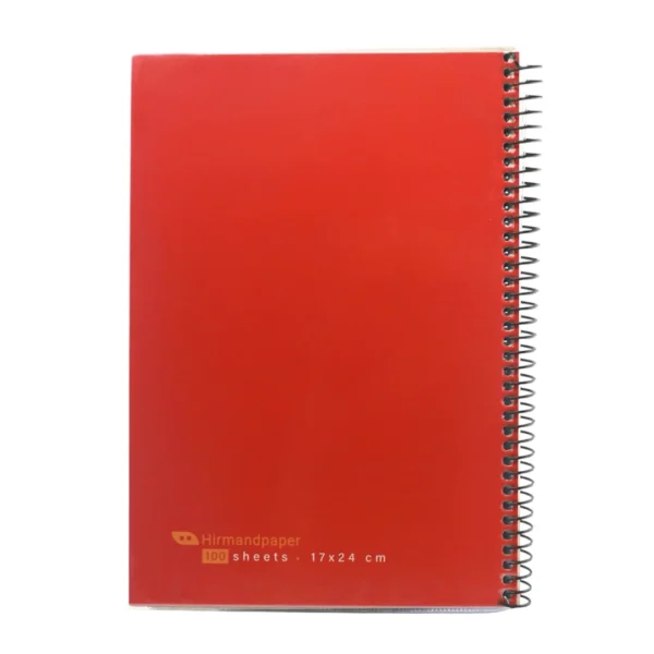 دفتر سیمی طلقی تک رنگ 100 برگ - Image 6