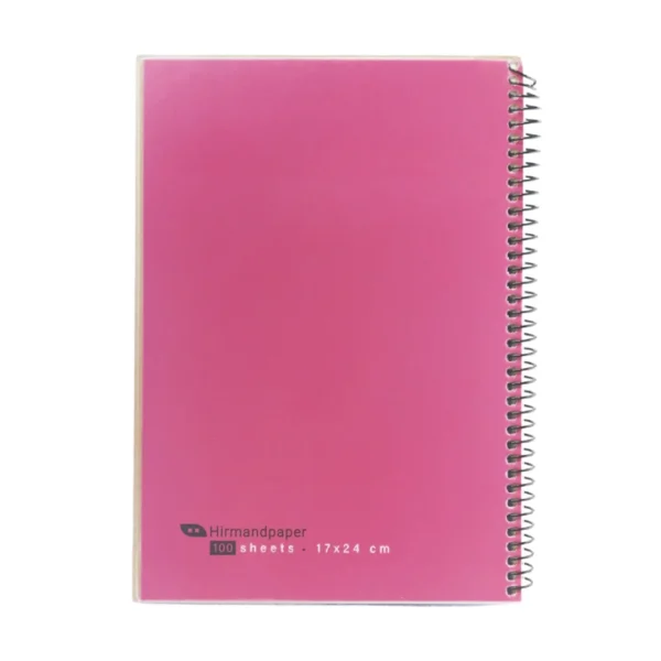 دفتر سیمی طلقی تک رنگ 100 برگ - Image 7