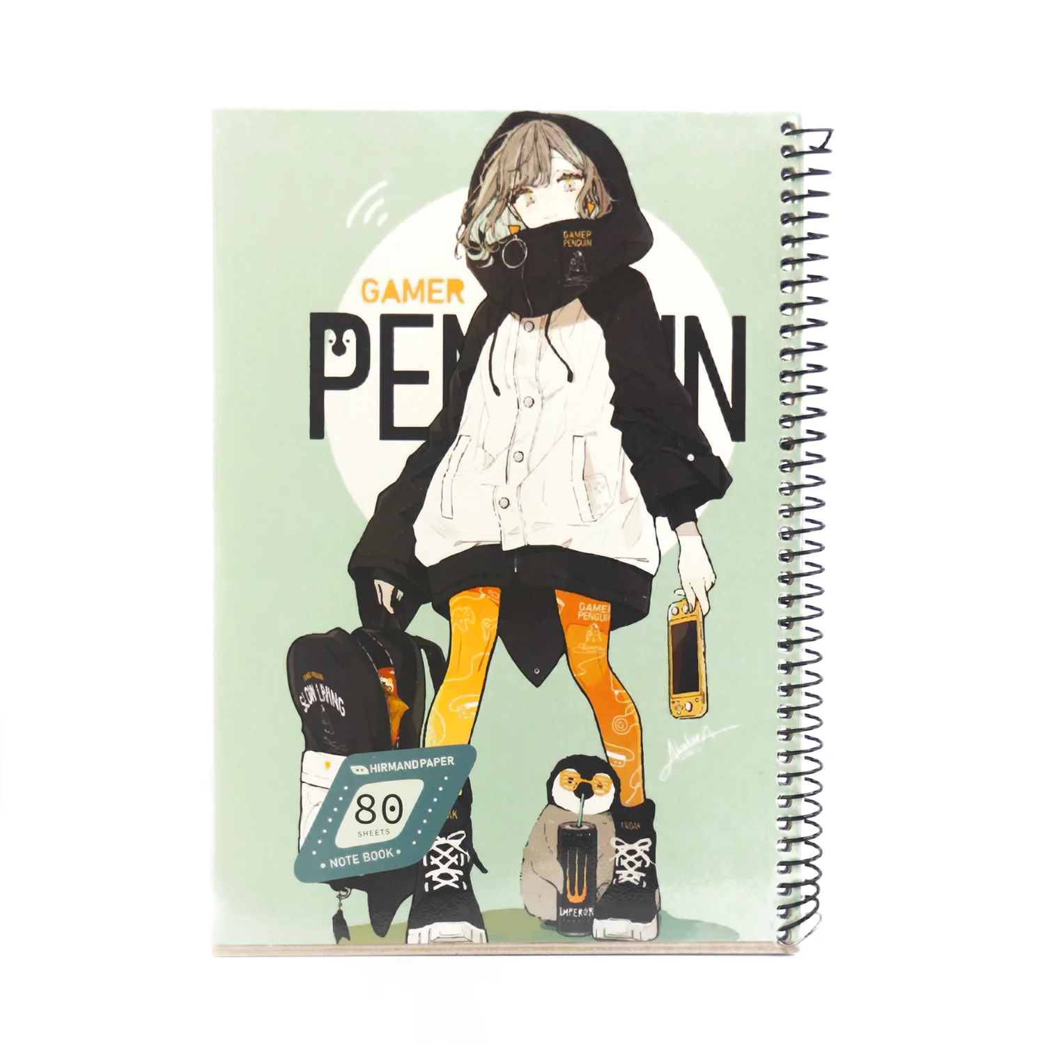 دفتر انیمه سیمی طلقی 80 برگ