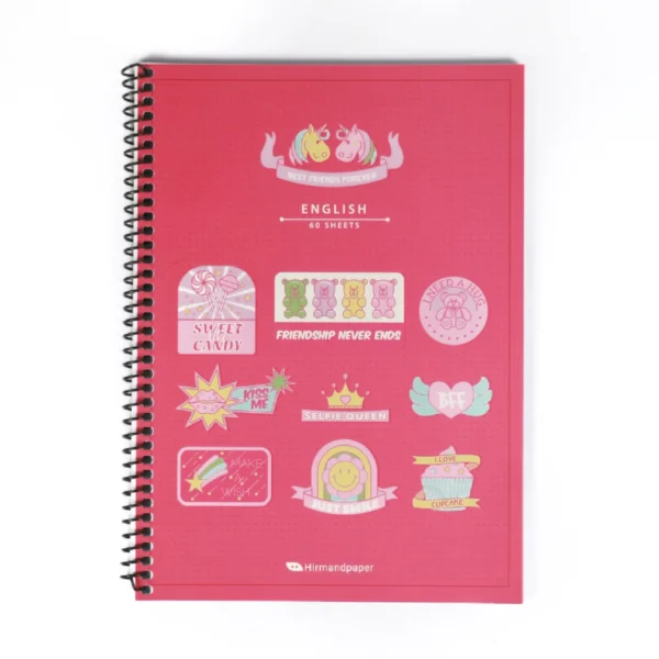 دفتر زبان سيمي مقوايي 4 خط 60 برگ - Image 9