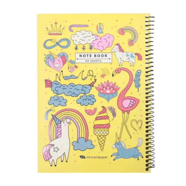 IMG_1013 دفتر تك خط 60 برگ سيمی مقوايی