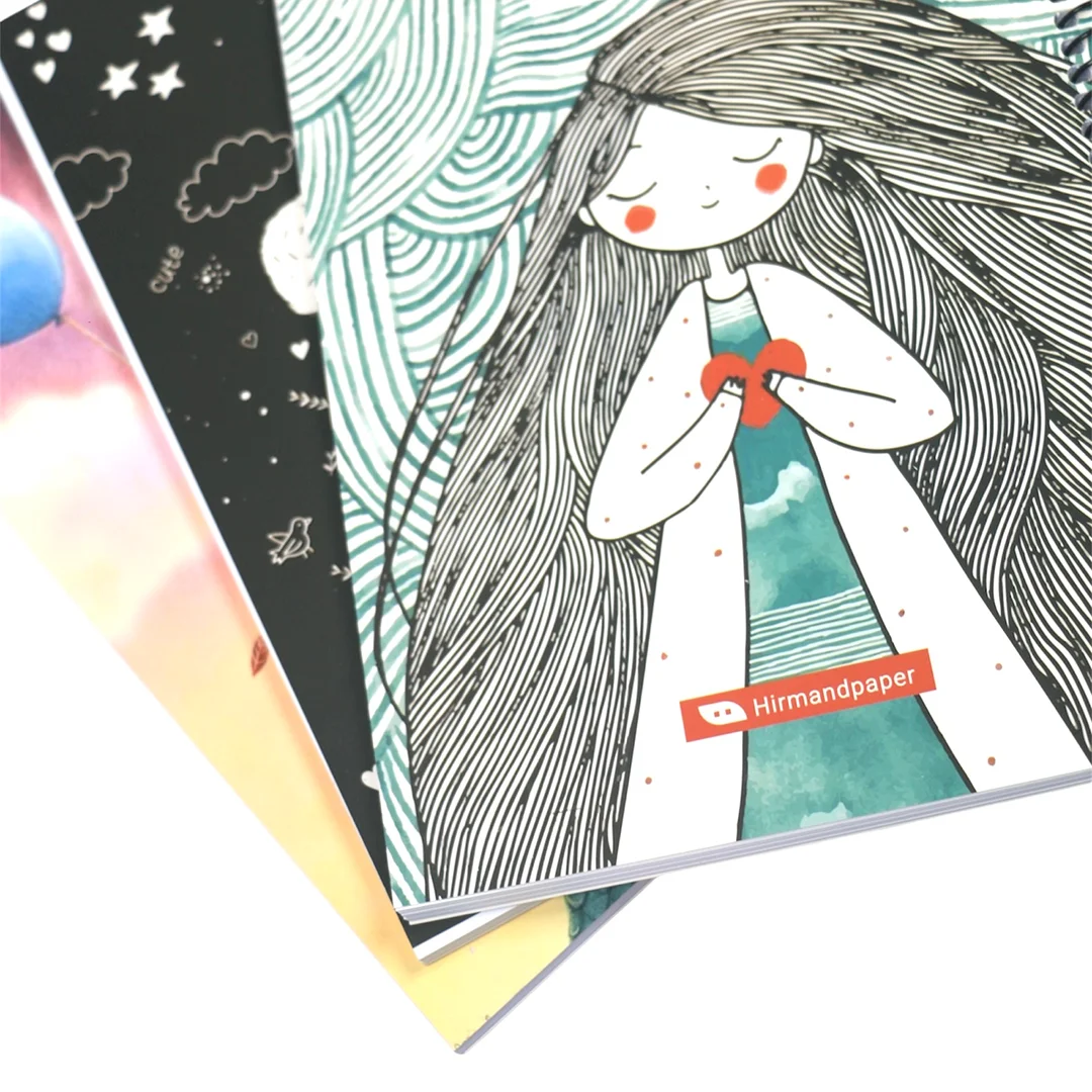 دفتر تك خط 60 برگ سيمی مقوايی