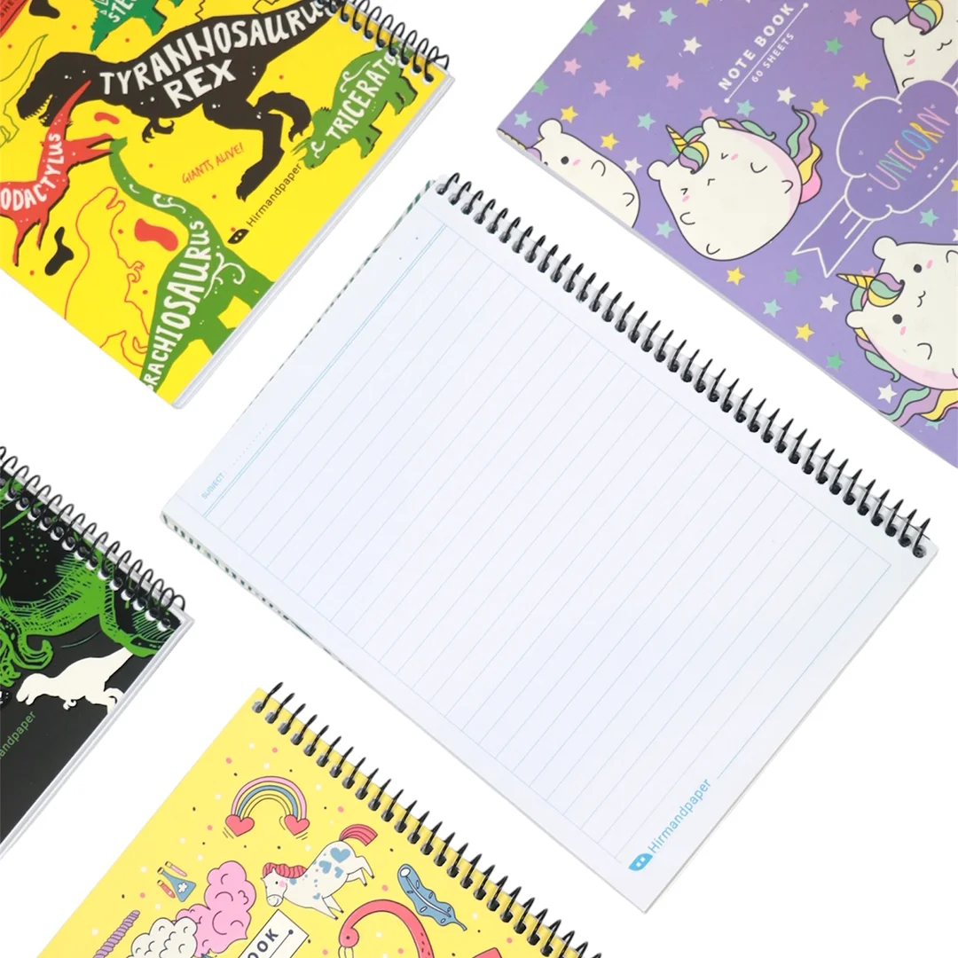 دفتر تك خط 60 برگ سيمی مقوايی