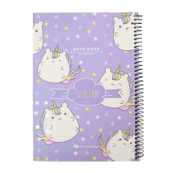 دفتر تك خط 60 برگ سيمی مقوايی