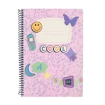 دفتر زبان 60 برگ 2 خط سیمی مقوايی