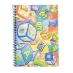 دفتر زبان 60 برگ 2 خط سیمی مقوايی