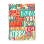 دفتر زبان 60 برگ 2 خط سیمی مقوايی