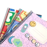 دفتر زبان 60 برگ 2 خط سیمی مقوايی