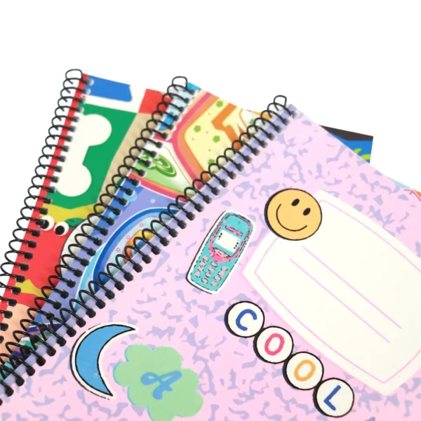 دفتر زبان 60 برگ 2 خط سیمی مقوايی