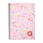 دفتر زبان 60 برگ 2 خط سیمی مقوايی