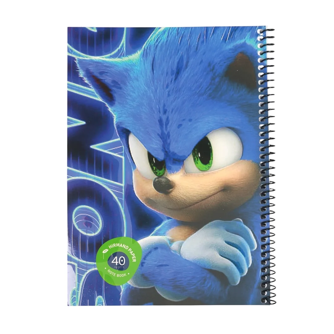 دفتر وزيري 40 برگ تك خط سيمي مقوايي