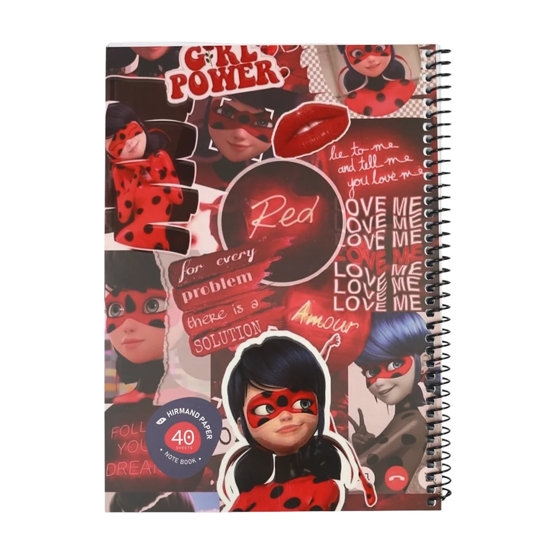 دفتر وزيری 40 برگ تک خط سيمی مقوايی