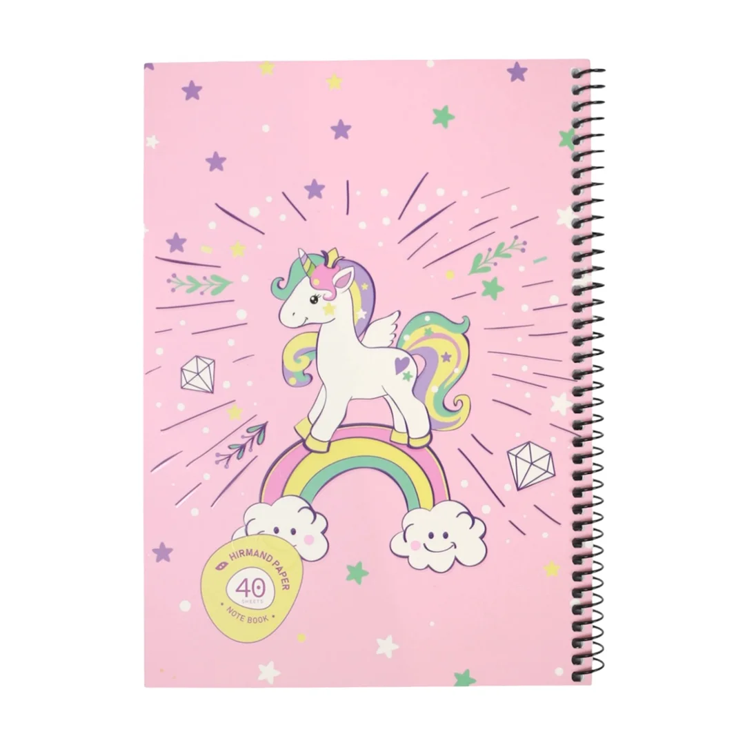 دفتر وزيری 40 برگ تک خط سيمی مقوايی