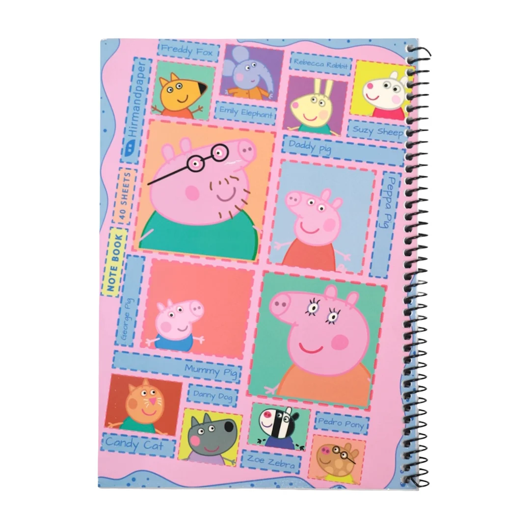 دفتر وزيری 40 برگ تک خط سيمی مقوايی