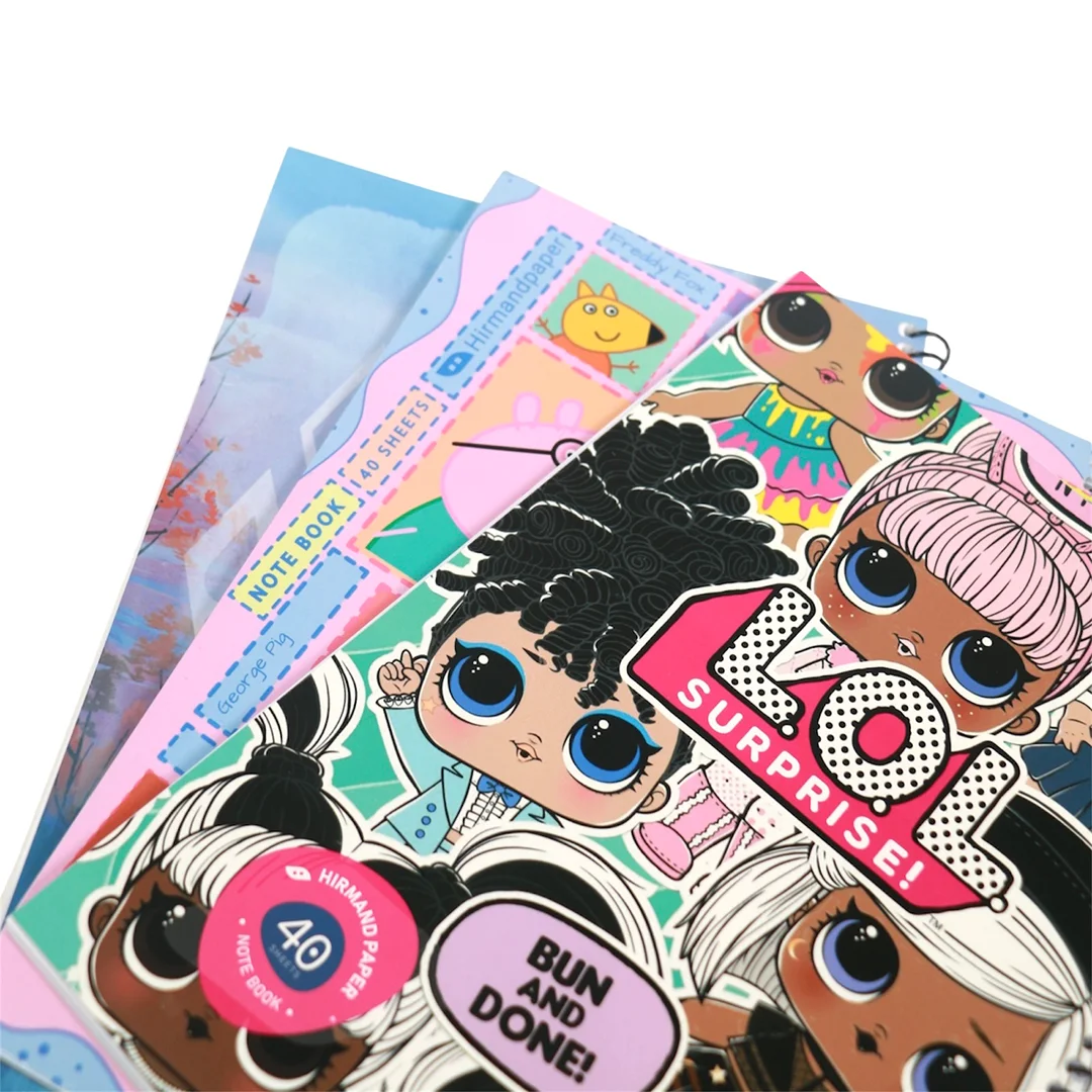 دفتر وزيری 40 برگ تک خط سيمی مقوايی