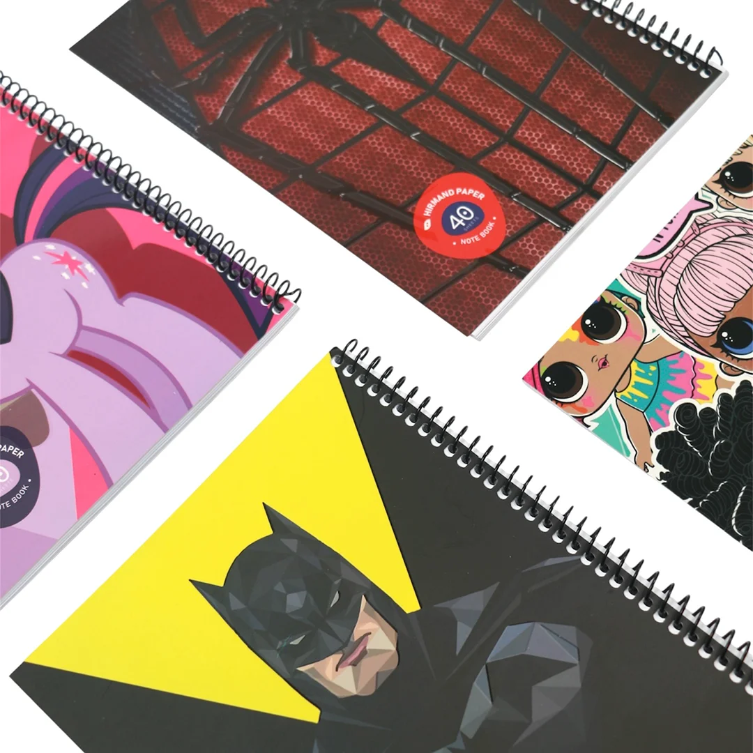 دفتر وزيری 40 برگ تک خط سيمی مقوايی