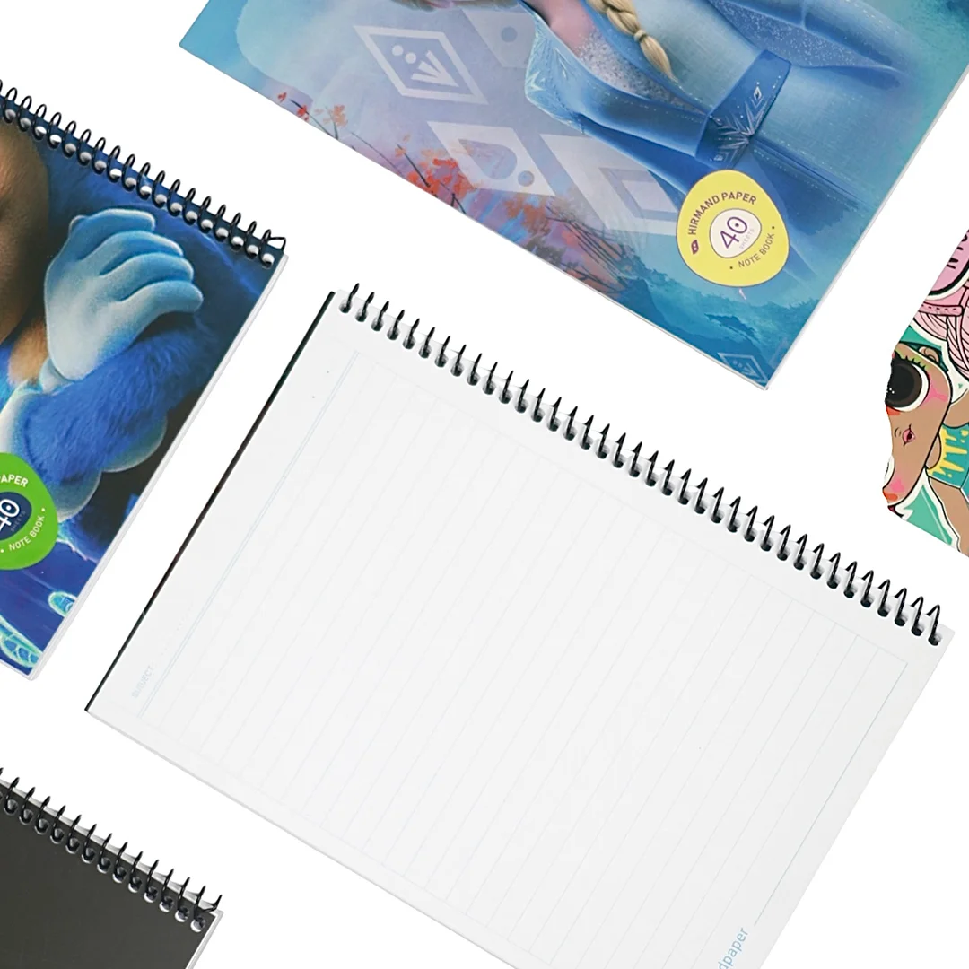 دفتر وزيری 40 برگ تک خط سيمی مقوايی