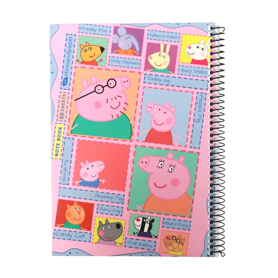 دفتر كارتونی سيمی مقوايی 80 برگ