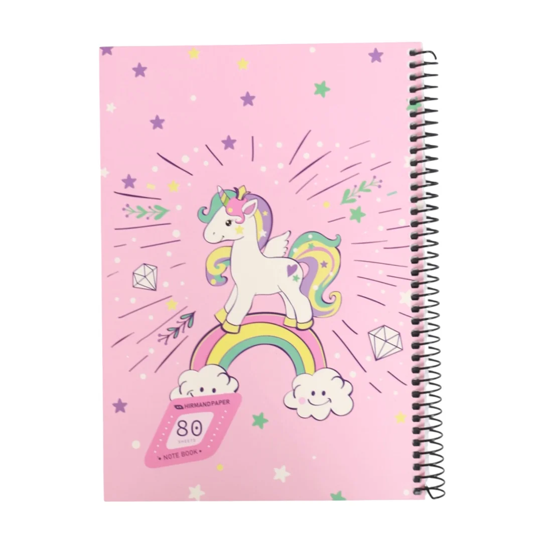 دفتر كارتونی سيمی مقوايی 80 برگ