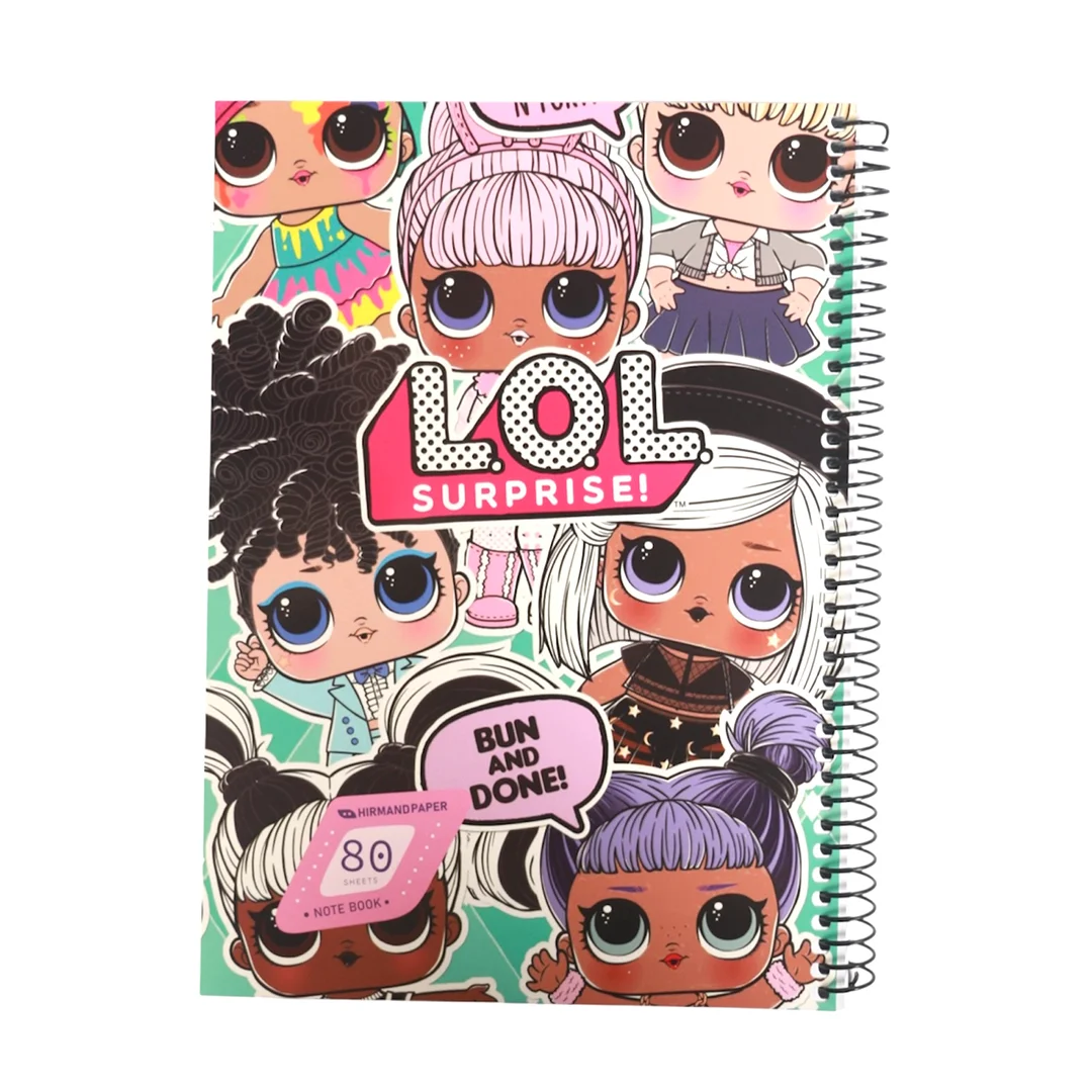 دفتر كارتونی سيمی مقوايی 80 برگ