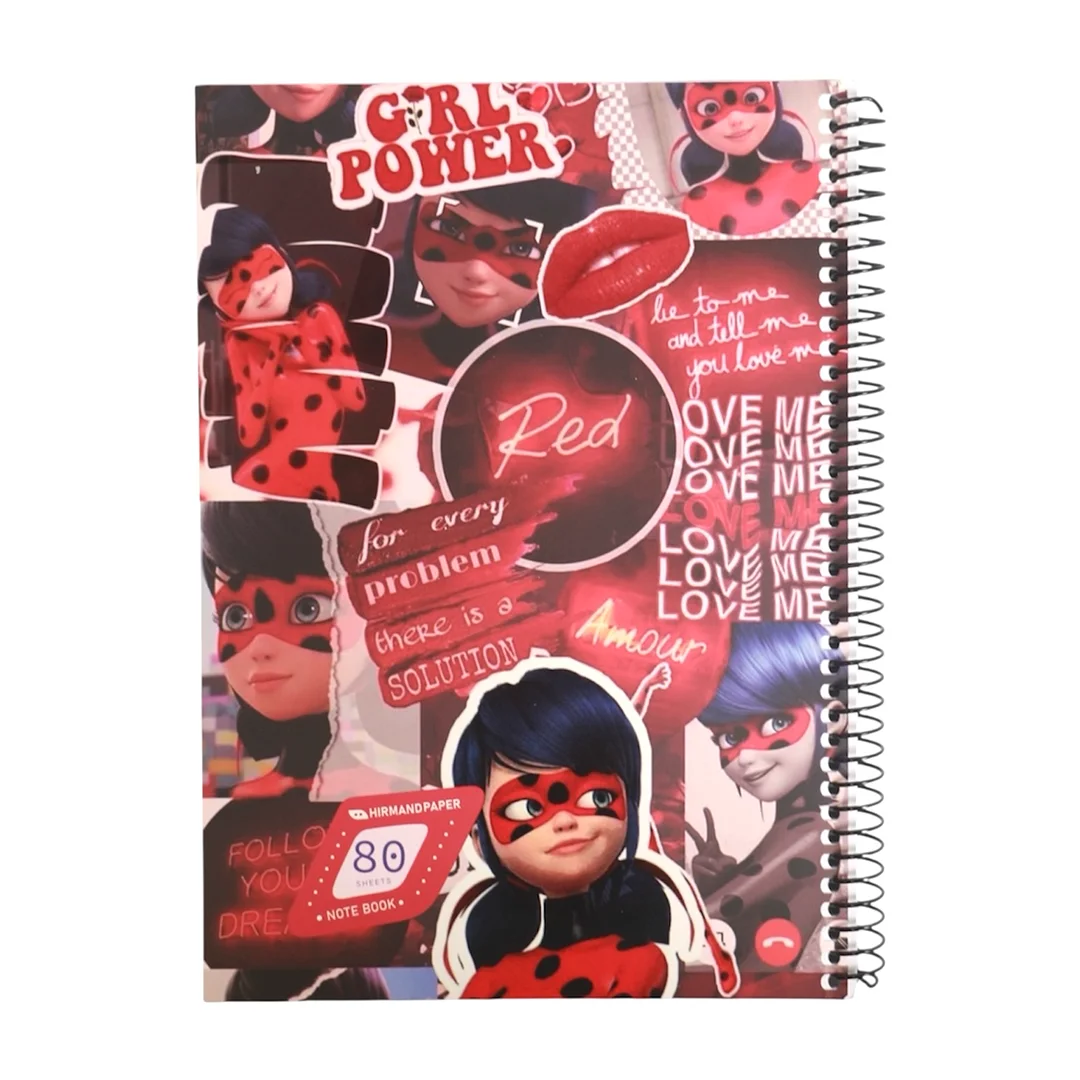 دفتر كارتونی سيمی مقوايی 80 برگ